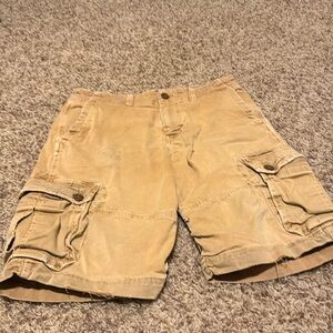 American Eagle khaki cargo shorts